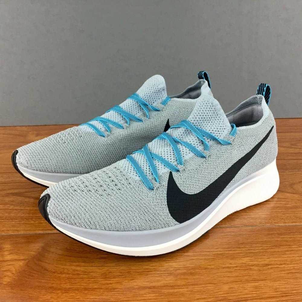 Nike Zoom Fly Flyknit Men's Shoes Grey Blue - Picture 4 of 9